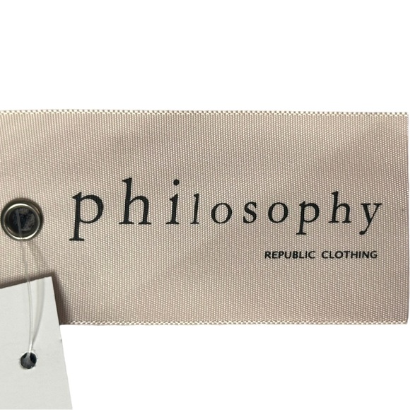 Philosophy Blouse M Paisley Racerback Black - Picture 7 of 8